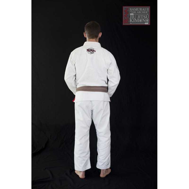 KIMONO JIU JITSU RONIN SAMURAI ARCHER BLANC