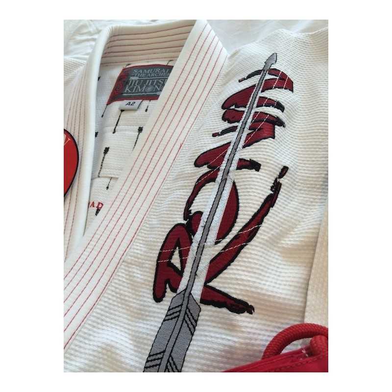 KIMONO JIU JITSU RONIN SAMURAI ARCHER BLANC