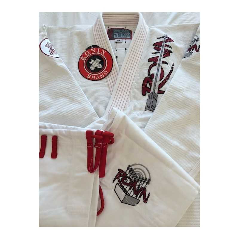 KIMONO JIU JITSU RONIN SAMURAI ARCHER BLANC