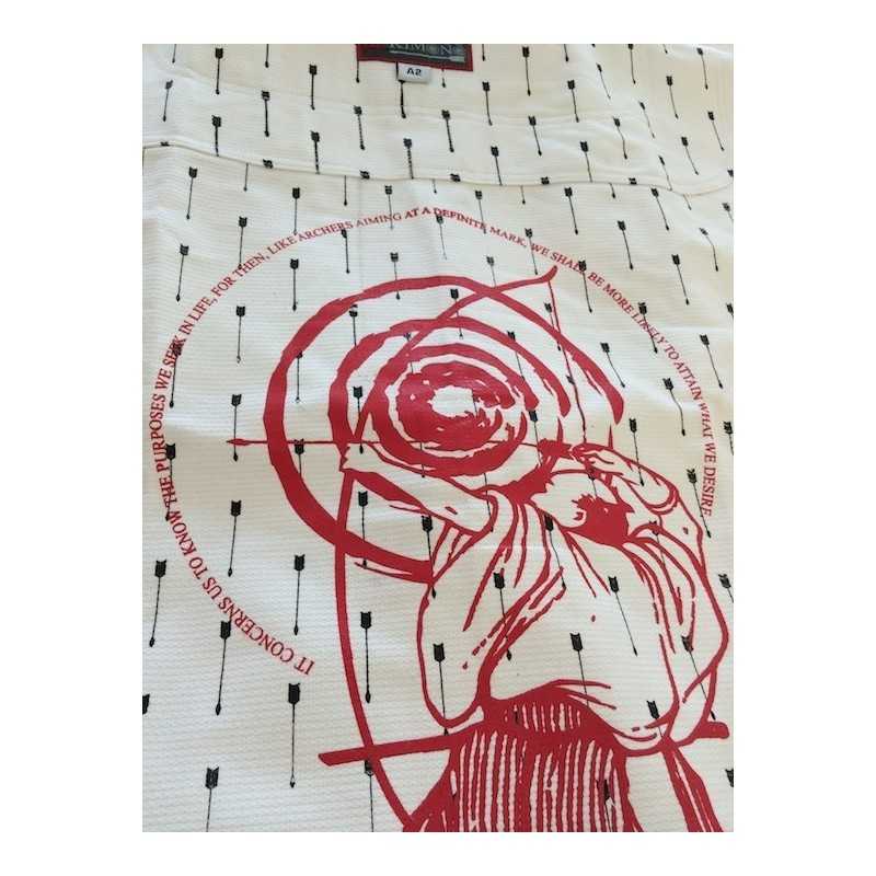 KIMONO JIU JITSU RONIN SAMURAI ARCHER BLANC