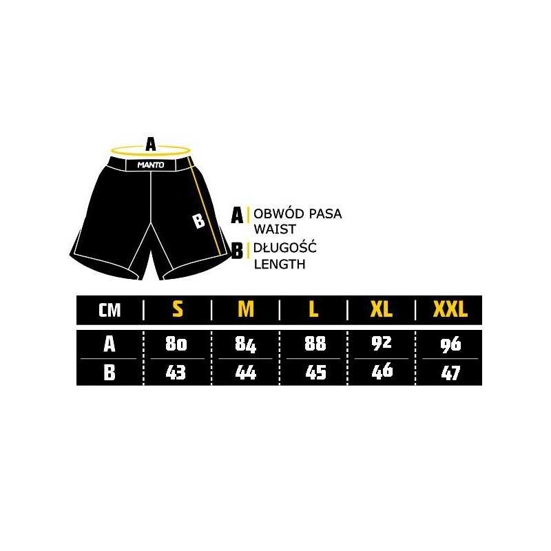 FIGHTSHORT MANTO MANTO X Krazy Bee BLACK