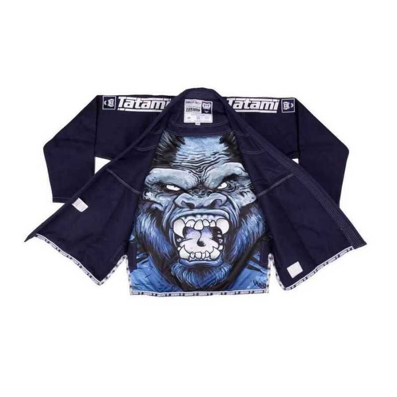 KIMONO JIU JITSU TATAMI FIGHTWEAR GORILLA SMASH NAVY