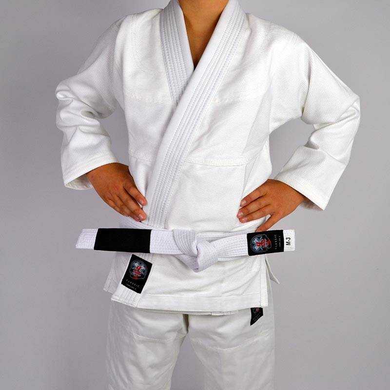 KIMONO JJB ENFANT 4LEAF CLOVER CLASSIC V2 BLANC