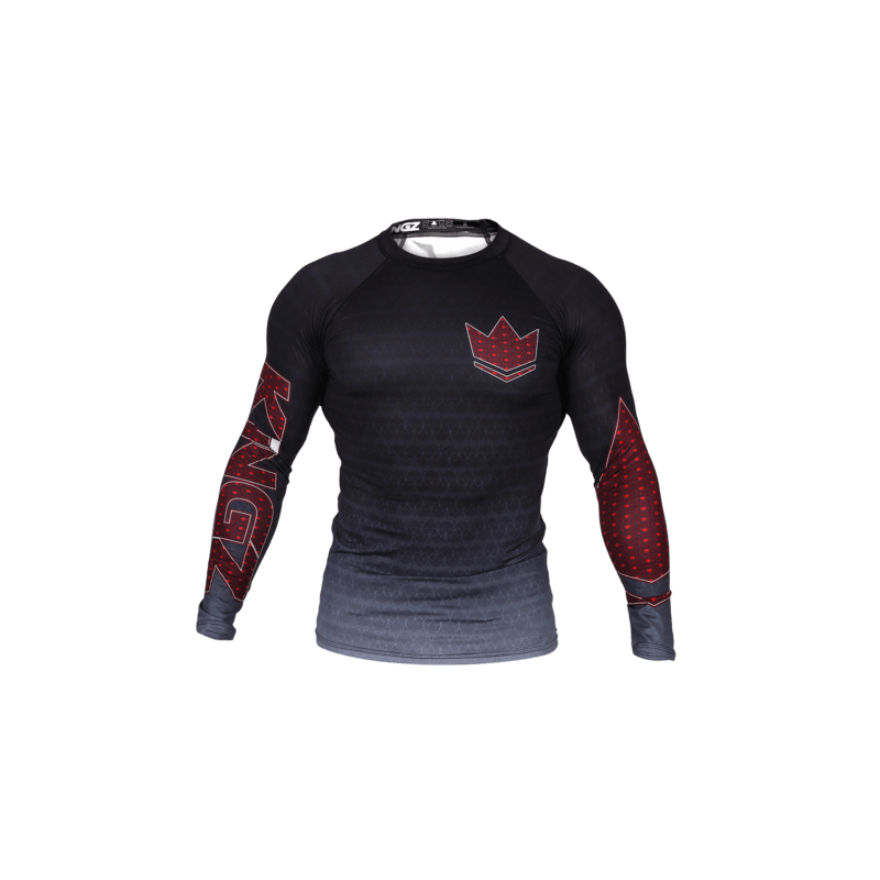 RASHGUARD JJB KINGZ CROWN IBJJF RANK 3.0 NOIR