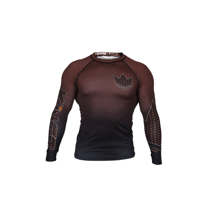 RASHGUARD JJB KINGZ CROWN IBJJF RANK 3.0 MARRON