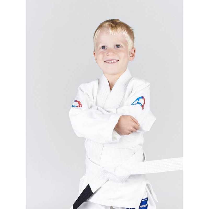 KIMONO JJB ENFANT MANTO JUNIOR BLANC