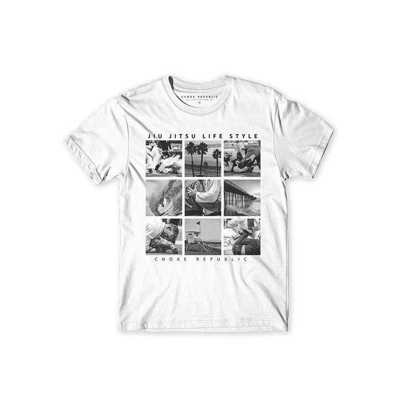TEE SHIRT CHOKE RPLC BJJ LIFE STYLE BLANC
